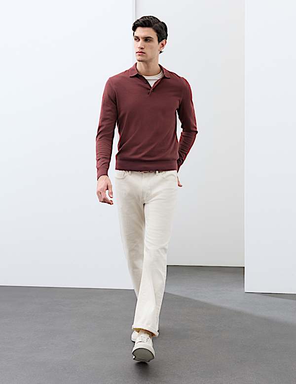 Pure Extra Fine Merino Wool Polo Shirt
