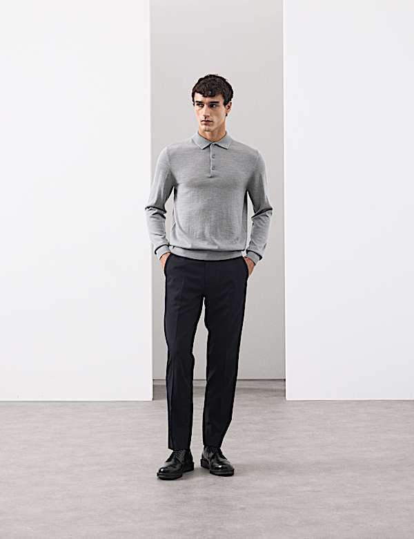 Pure Extra Fine Merino Wool Polo Shirt