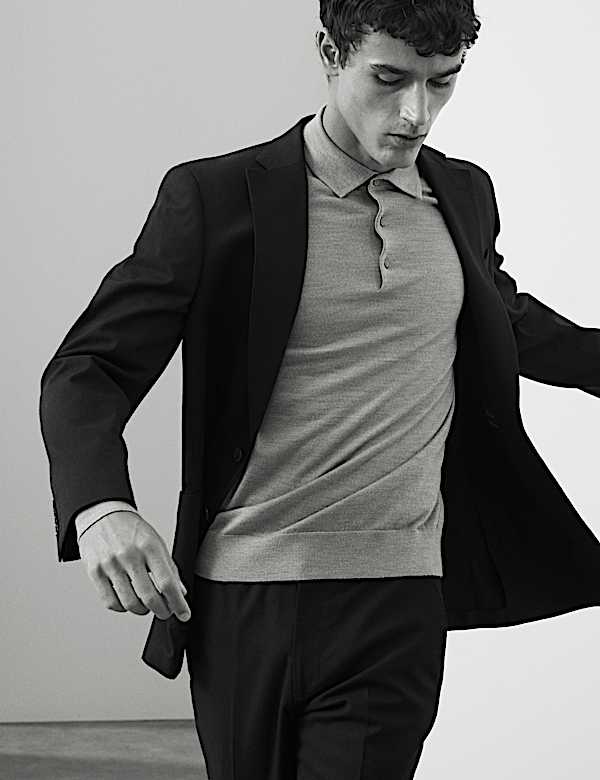 Pure Extra Fine Merino Wool Polo Shirt