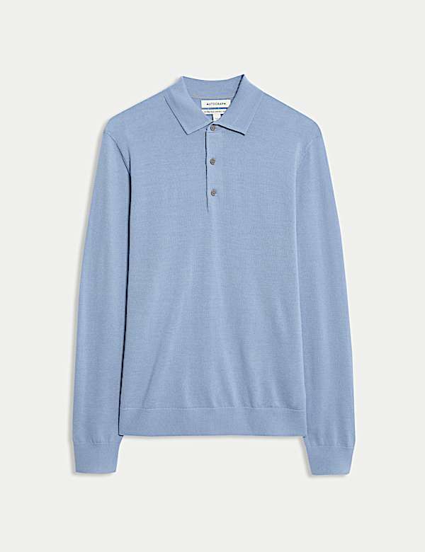 Pure Extra Fine Merino Wool Polo Shirt - US