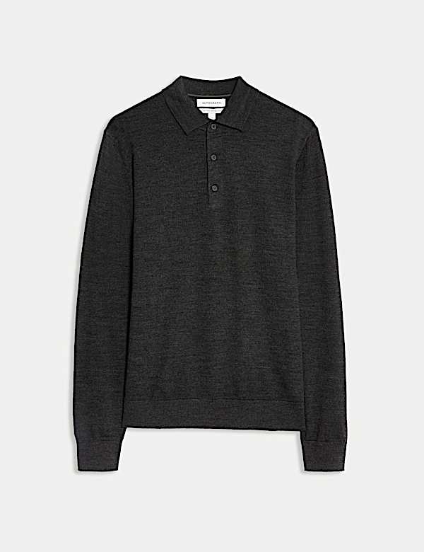 Pure Extra Fine Merino Wool Polo Shirt - BN