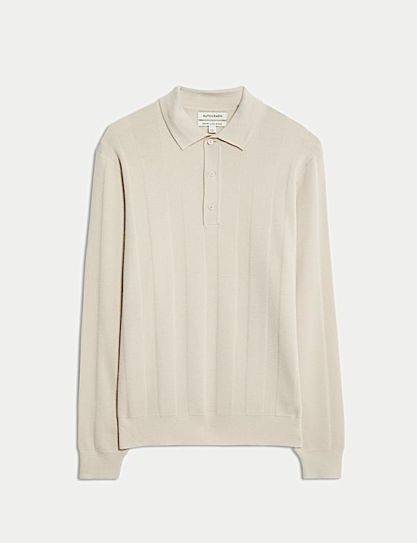 Extra Fine Merino Wool Blend Knitted Polo - NO
