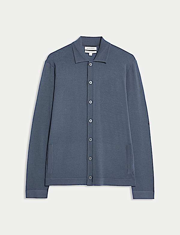 Pure Extra Fine Merino Wool Knitted Jacket - TW