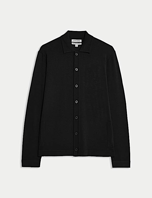 Pure Extra Fine Merino Wool Knitted Jacket - GR