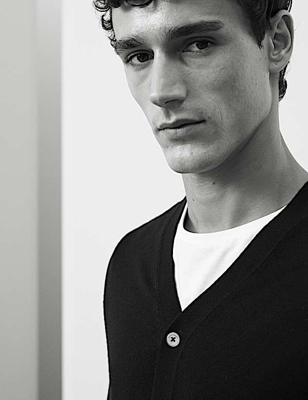 Pure Extra Fine Merino Wool Cardigan - US