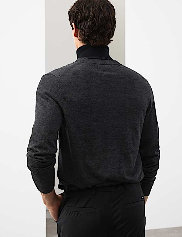Pure Extra Fine Merino Wool Cardigan - US