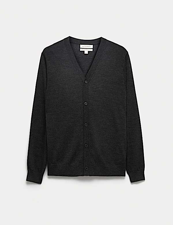 Pure Extra Fine Merino Wool Cardigan - US