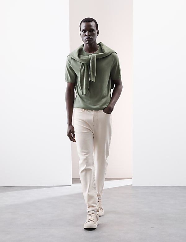 Pure Extra Fine Merino Wool Knitted T-Shirt - JO