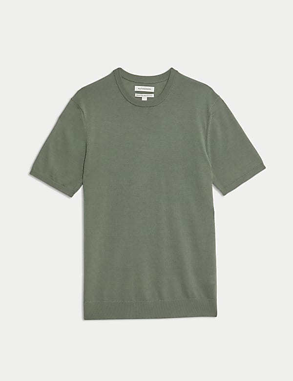 Pure Extra Fine Merino Wool Knitted T-Shirt - JO