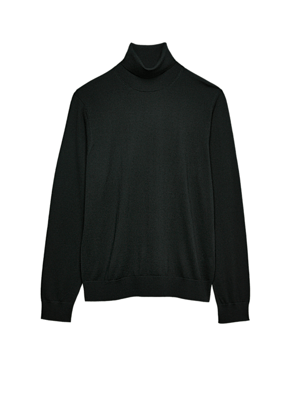 Pure Extra Fine Merino Wool Roll Neck Jumper