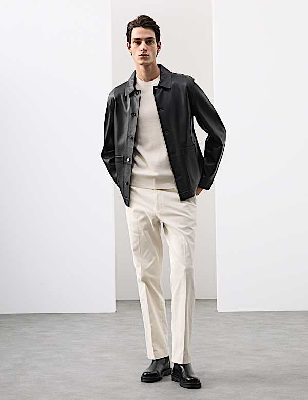 Merino Wool Blend Ribbed Performance Jumper - AU