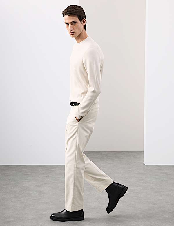 Merino Wool Blend Ribbed Performance Jumper - AU