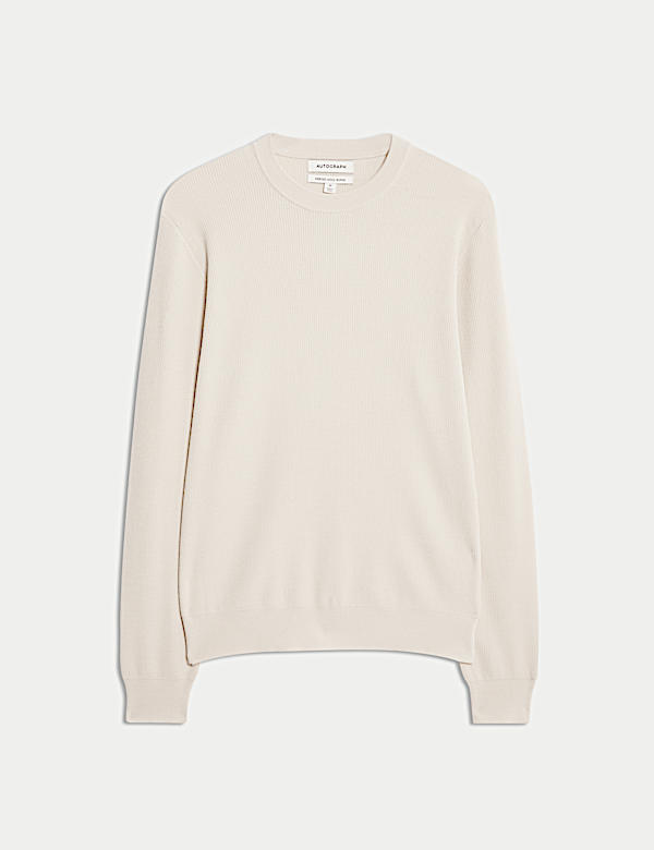 Merino Wool Blend Ribbed Performance Jumper - AU