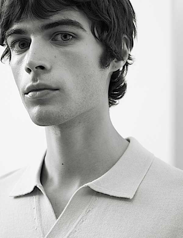 Pure Extra Fine Merino Wool Knitted Polo Shirt - US