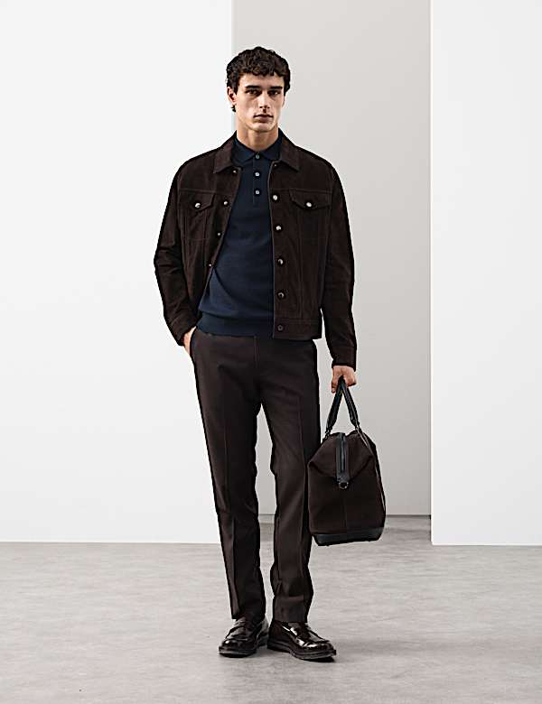 Pure Extra Fine Merino Wool Knitted Polo Shirt - NO