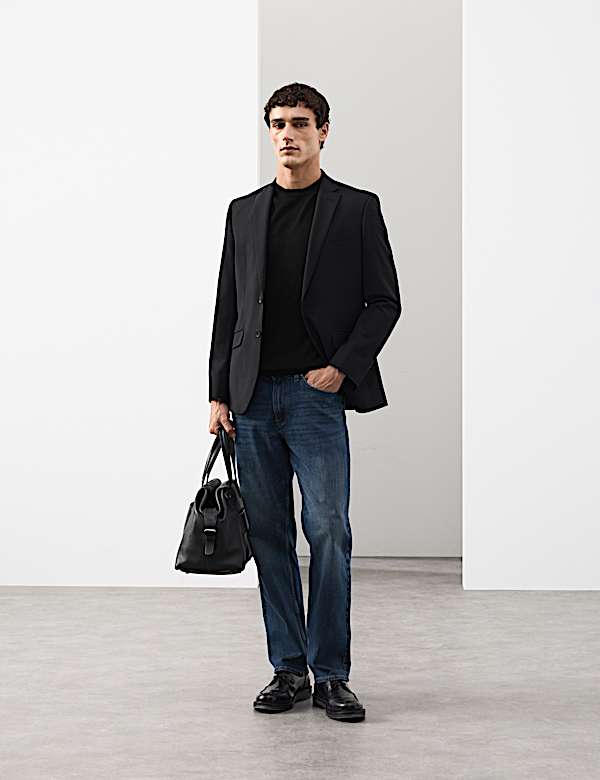 חולצת טי מצמר מרינו טהור ועדין במיוחד עם צווארון עגול - IL