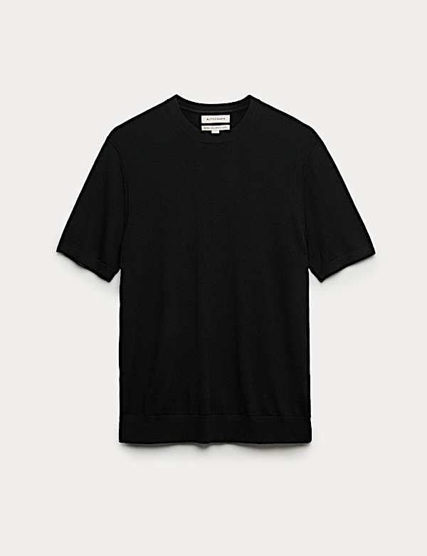 Pure Extra Fine Merino Wool Crew Neck T-Shirt - NZ