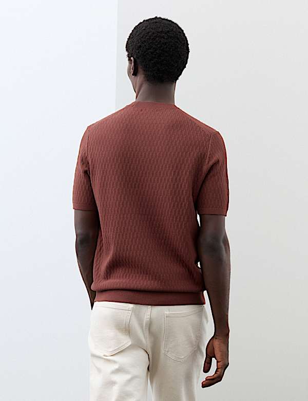 Textured Knitted T-Shirt - SI