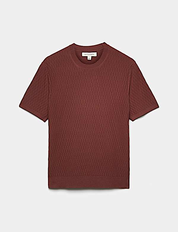 Textured Knitted T-Shirt - SI