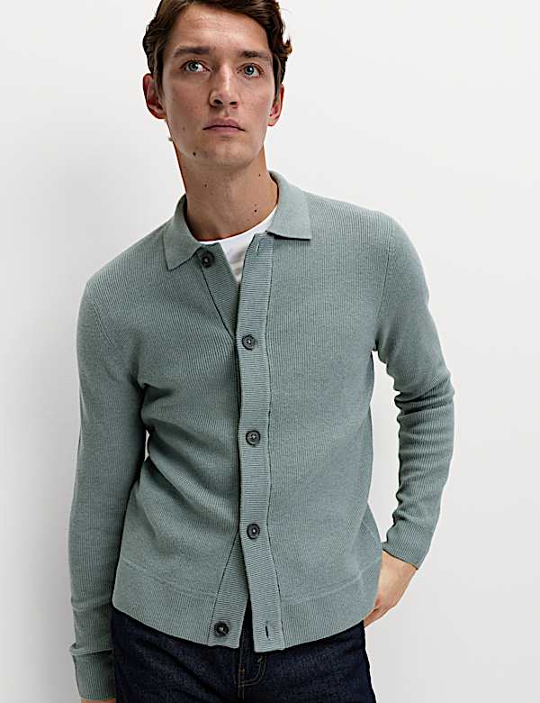 Cotton Blend Knitted Jacket - GR