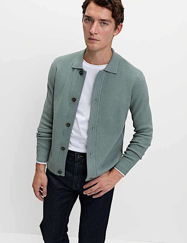 Cotton Blend Knitted Jacket - JE