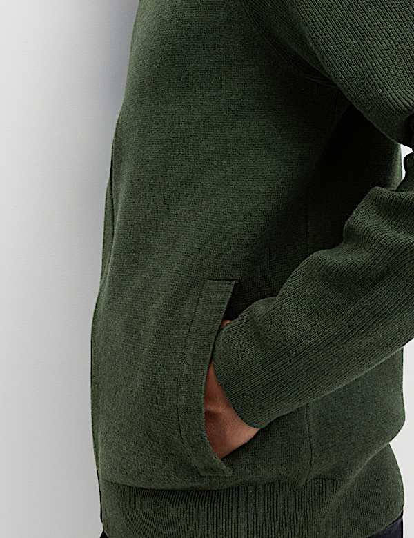 Svetr na zip s milánským vzorem, ze směsi bavlny - CZ