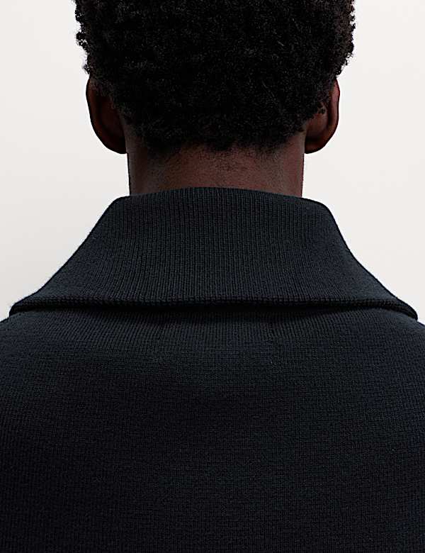 Cotton Blend Milano-Knit Zip Up Jumper - US