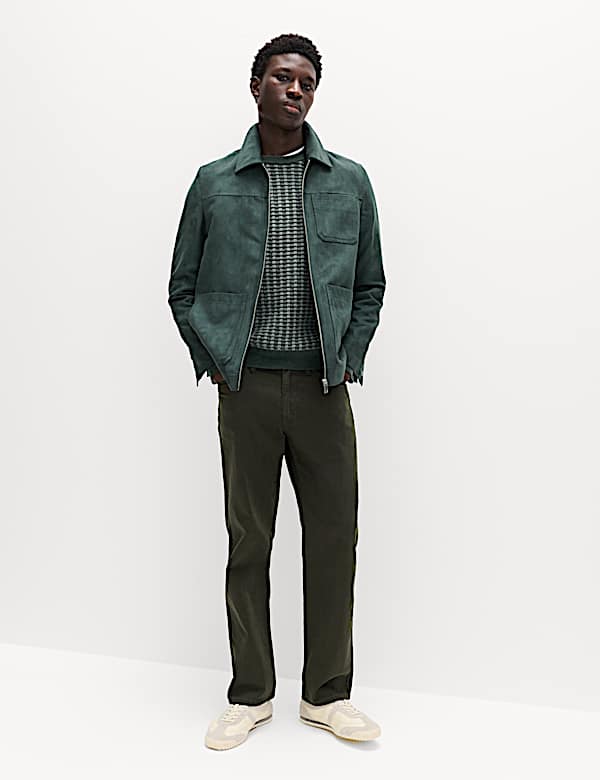 Supermiękki teksturowany sweter z okrągłym dekoltem i szwami - PL