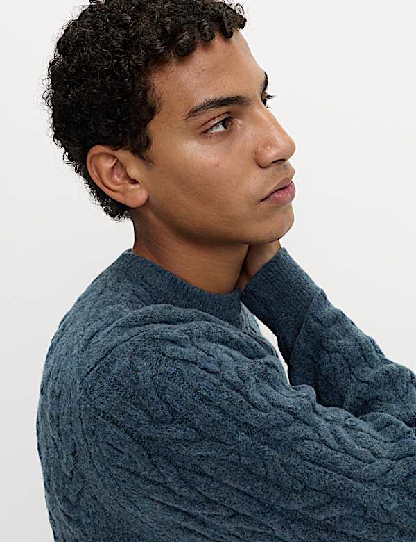 Super Soft Cable Knit Jumper with Wool - CN