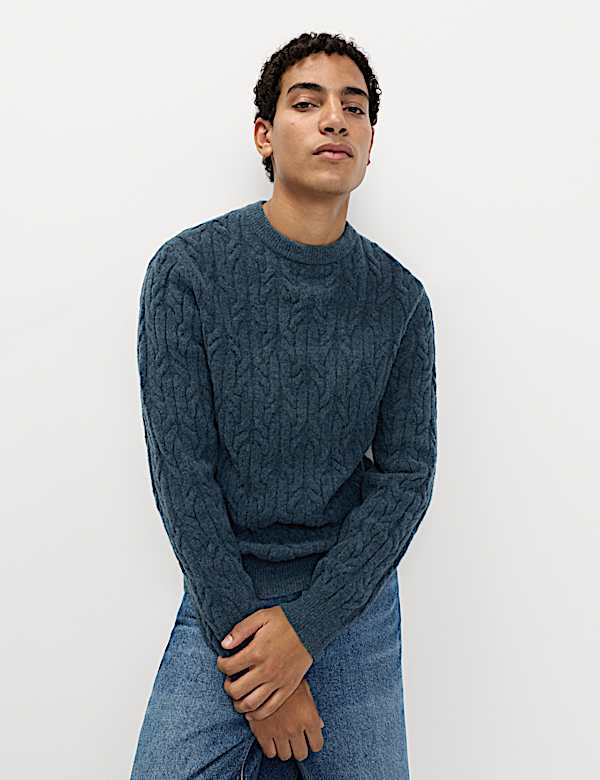 Super Soft Cable Knit Jumper with Wool - CN