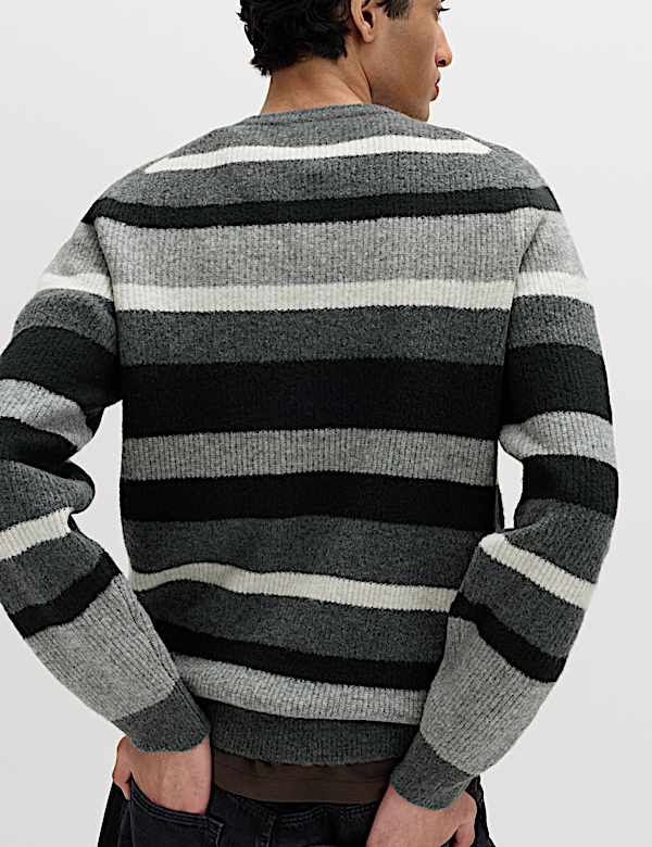 Supersoft Wide Stripe Crew Neck Jumper - EE