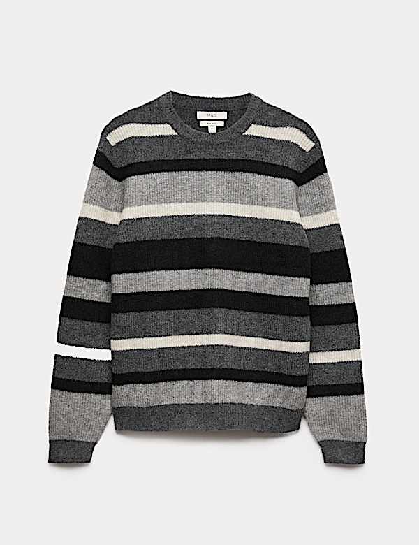 Supersoft Wide Stripe Crew Neck Jumper - EE