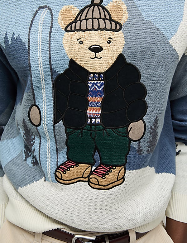 Pure Cotton Spencer Bear™ Christmas Jumper