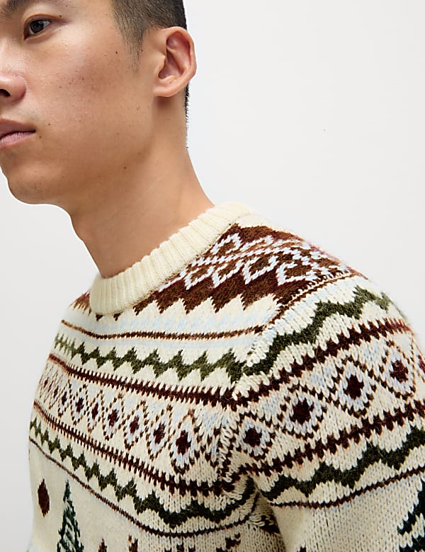 Fair Isle Crew Neck Christmas Jumper - SK