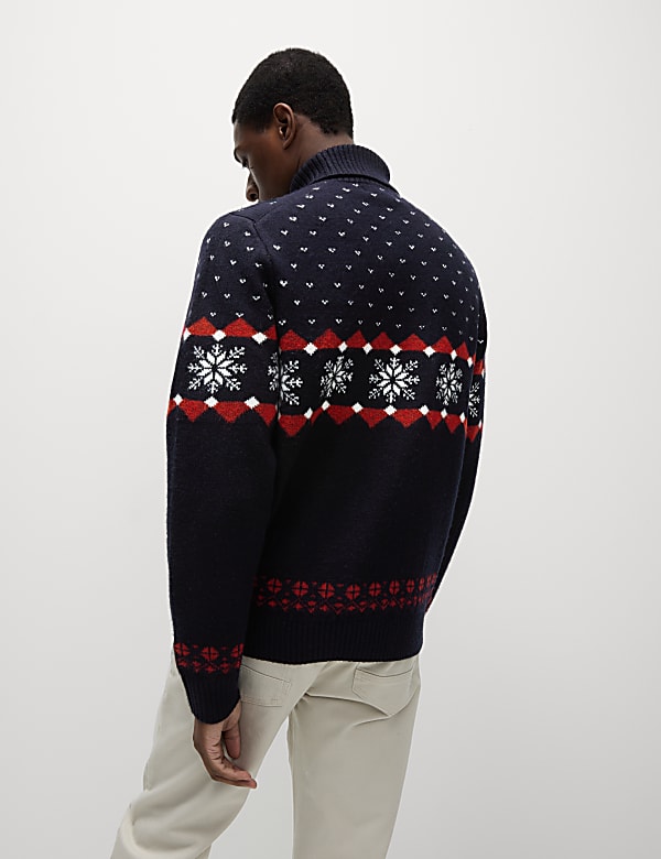 Roll Neck Christmas Jumper - NL