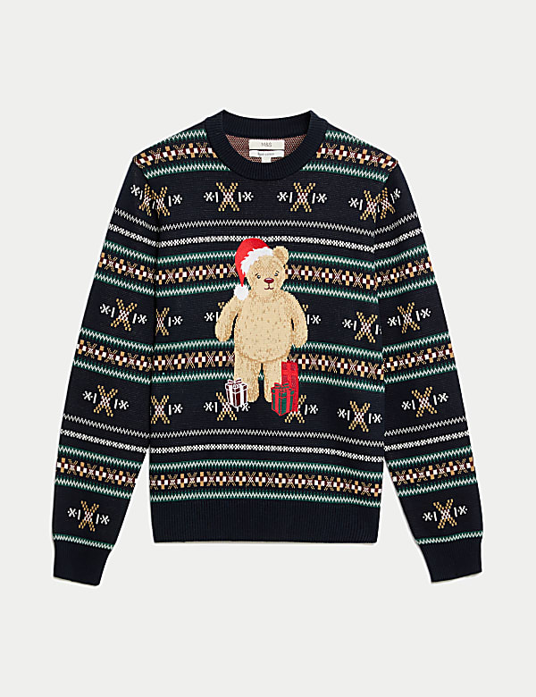 Pure Cotton Spencer Bear&trade; Crew Neck Jumper - JP