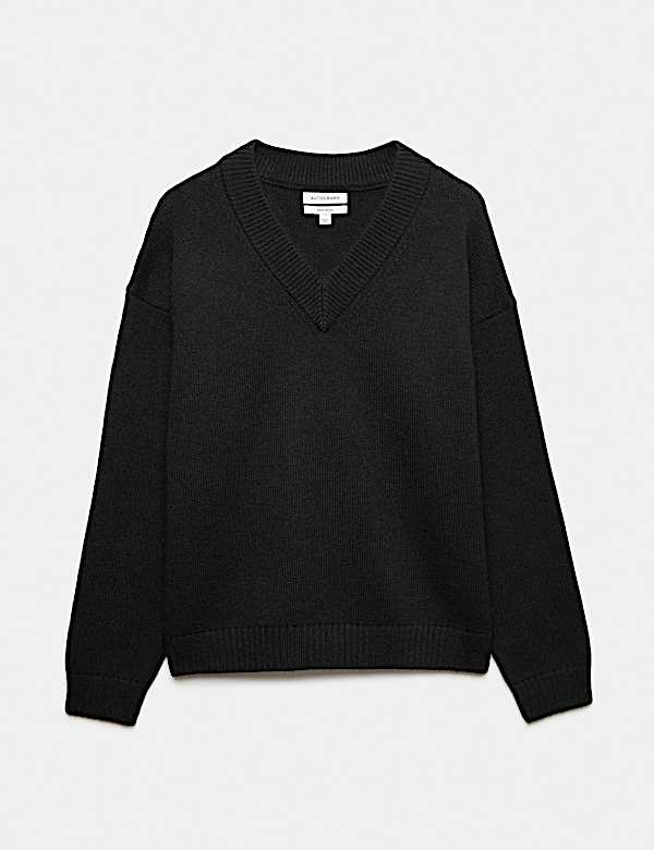 Wool Blend V-Neck Jumper - CH