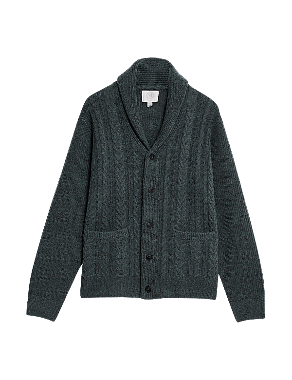 Buy Cable Shawl Collar Cardigan at Marks & Spencer
