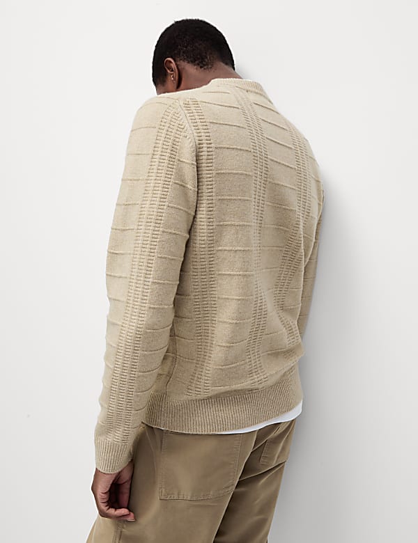 Textured Crew Neck Jumper - ID