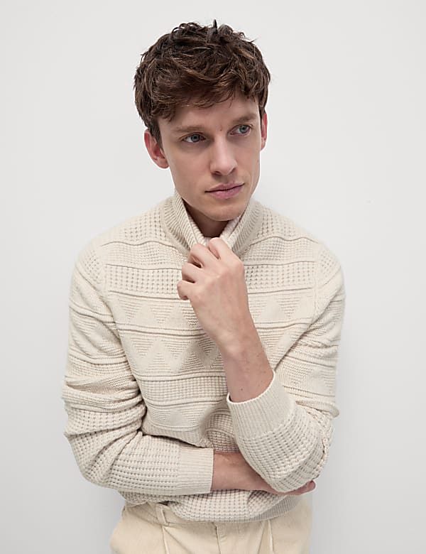 Cream wool polo neck jumper sales