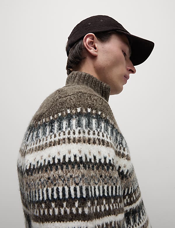 Fair Isle Half Zip Jumper - NL