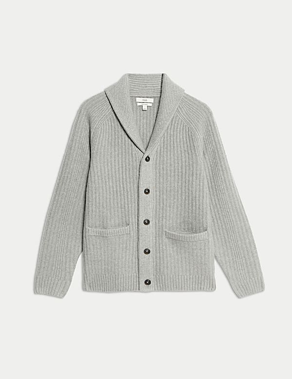 Supersoft with Wool Shawl Collar Cardigan - HU