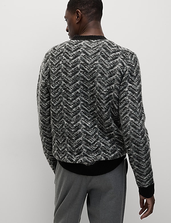 Supersoft with Wool Striped Crew Neck Jumper - IS