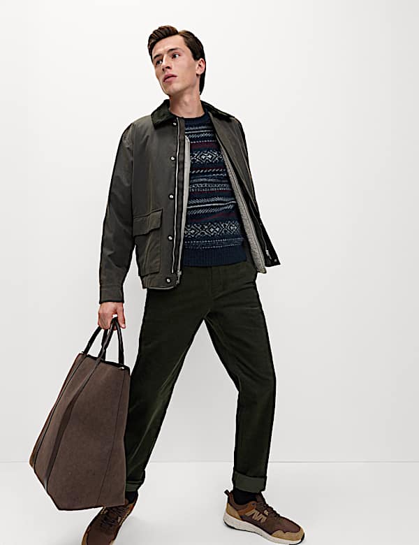 Fair Isle Crew Neck Jumper with Wool - IT