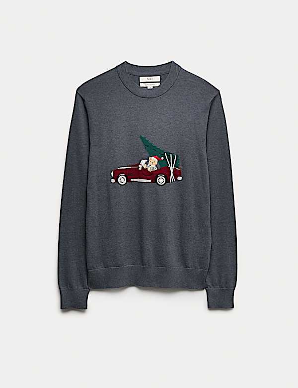 Pure Cotton Spencer Bear™ Crew Neck Jumper - PL