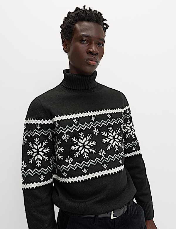 Snowflake Fair Isle Christmas Jumper - RO