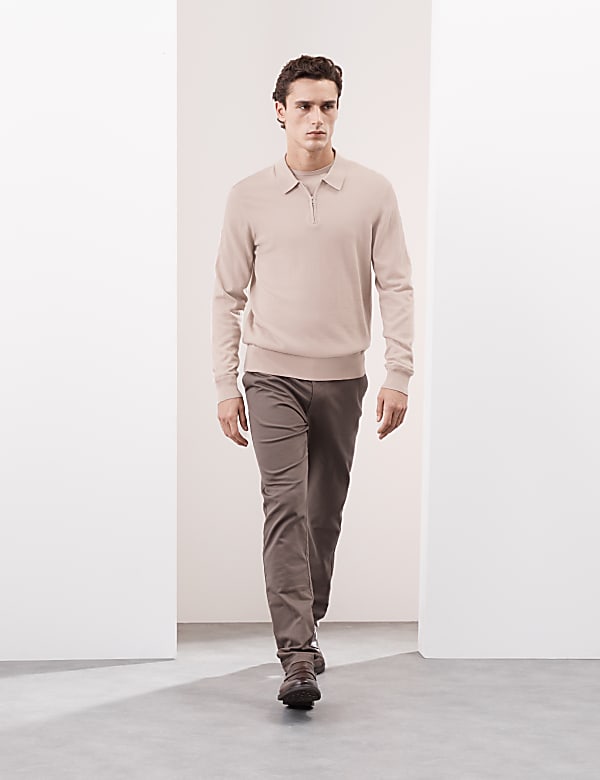 Pure Extra Fine Merino Wool Knitted Polo
