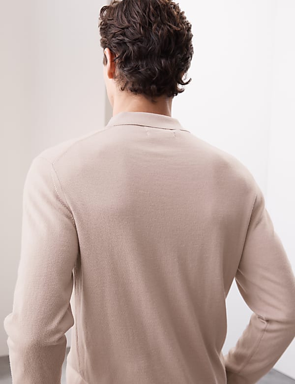 Pure Extra Fine Merino Wool Knitted Polo
