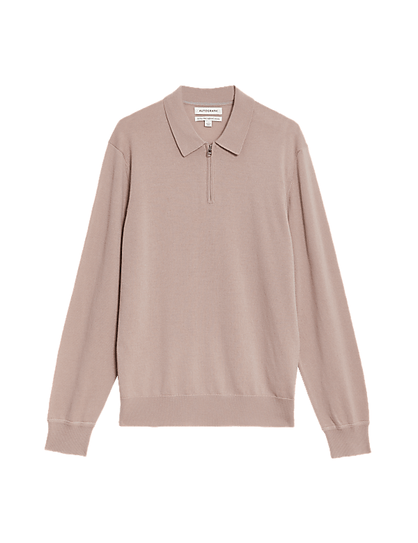 Pure Extra Fine Merino Wool Knitted Polo