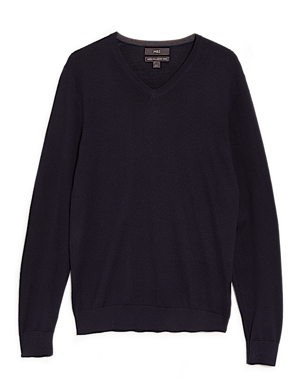 Pure Extra Fine Merino V-Neck Jumper